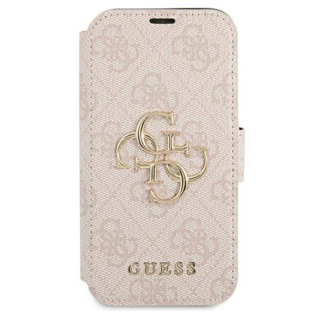 Чехол-книжка Guess Big Metal Logo для iPhone 13 Pro Pink (GUBKP13L4GMGPI)