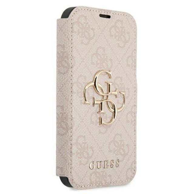 Чехол-книжка Guess Big Metal Logo для iPhone 13 Pro Pink (GUBKP13L4GMGPI)