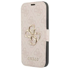 Чохол-книжка Guess Big Metal Logo для iPhone 13 Pro Pink (GUBKP13L4GMGPI)