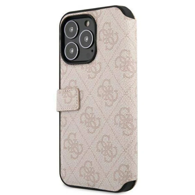 Чехол-книжка Guess Big Metal Logo для iPhone 13 Pro Pink (GUBKP13L4GMGPI)