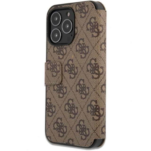 Чохол-книжка Guess Big Metal Logo для iPhone 13 Pro Max Brown (GUBKP13X4GMGBR)