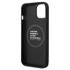 Чохол BMW для iPhone 14 Plus Leather Stamp Tricolor Black with MagSafe (BMHMP14M22PTDK)