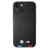 Чохол BMW для iPhone 14 Plus Leather Stamp Tricolor Black with MagSafe (BMHMP14M22PTDK)
