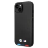 Чохол BMW для iPhone 14 | 13 Leather Stamp Tricolor Black with MagSafe (BMHMP14S22PTDK)