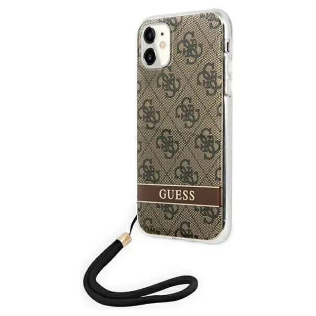 Чохол Guess Print Strap для iPhone 11 Brown (GUOHCN61H4STW)
