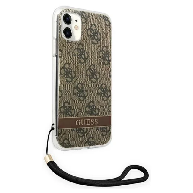 Чохол Guess Print Strap для iPhone 11 Brown (GUOHCN61H4STW)