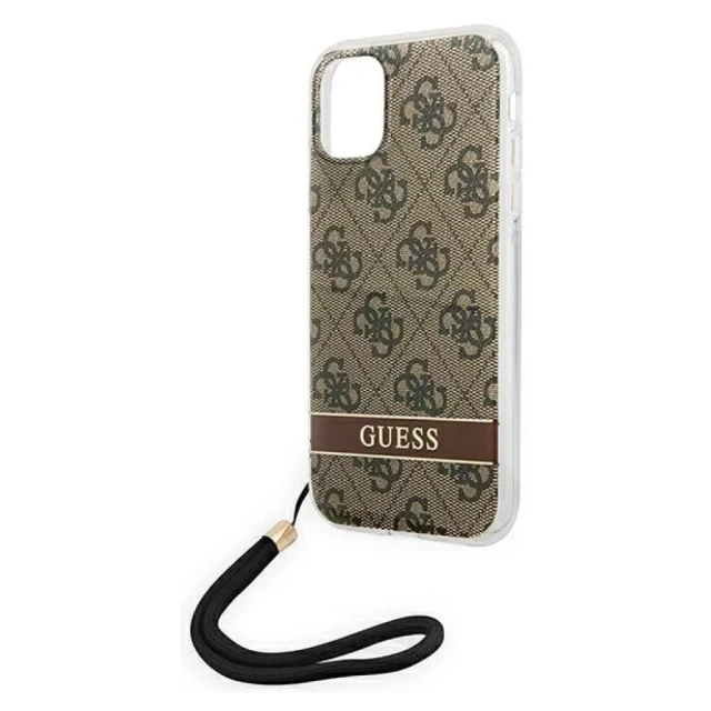 Чохол Guess Print Strap для iPhone 11 Brown (GUOHCN61H4STW)
