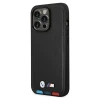 Чохол BMW для iPhone 14 Pro Leather Stamp Tricolor Black (BMHCP14L22PTDK)