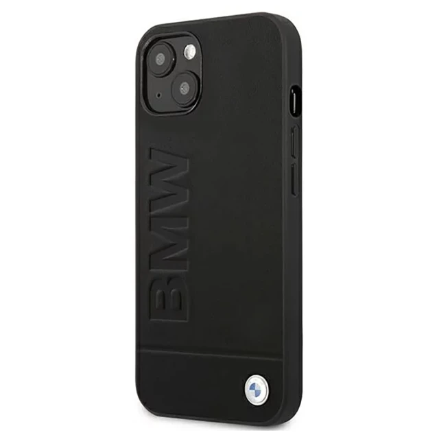 Чохол BMW для iPhone 14 Plus Leather Stamp Black (BMHCP14MSLLBK)