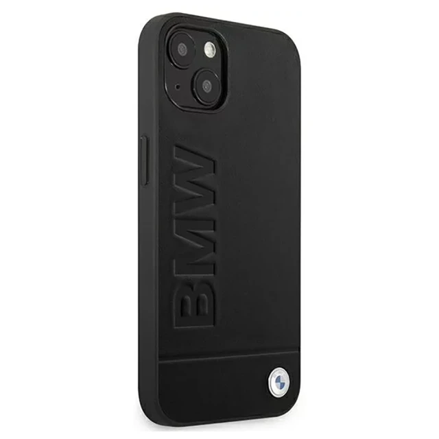 Чохол BMW для iPhone 14 Plus Leather Stamp Black (BMHCP14MSLLBK)