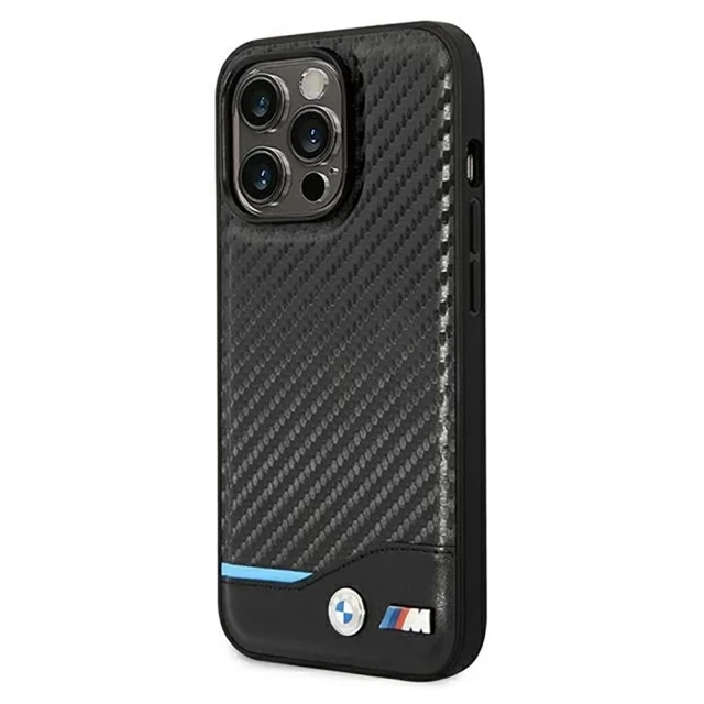 Чохол BMW для iPhone 14 Pro Max Leather Carbon Black (BMHCP14X22NBCK)
