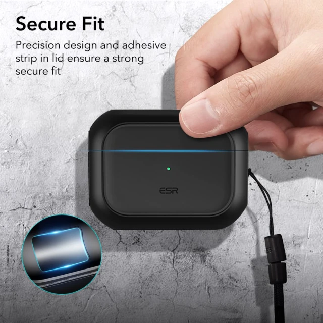 Чохол ESR Orbit Halolock для AirPods Pro 1 | 2 Black with MagSafe (4894240171646)