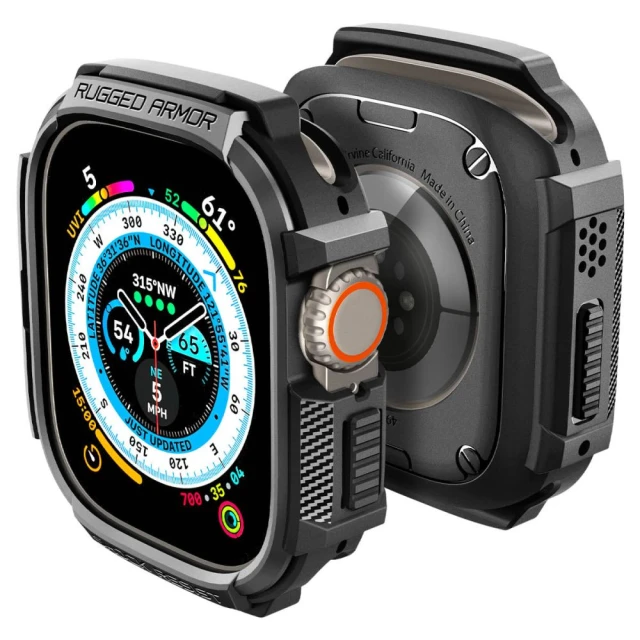Чохол Spigen Rugged Armor для Apple Watch Ultra 49 mm Matte Black (ACS05456)
