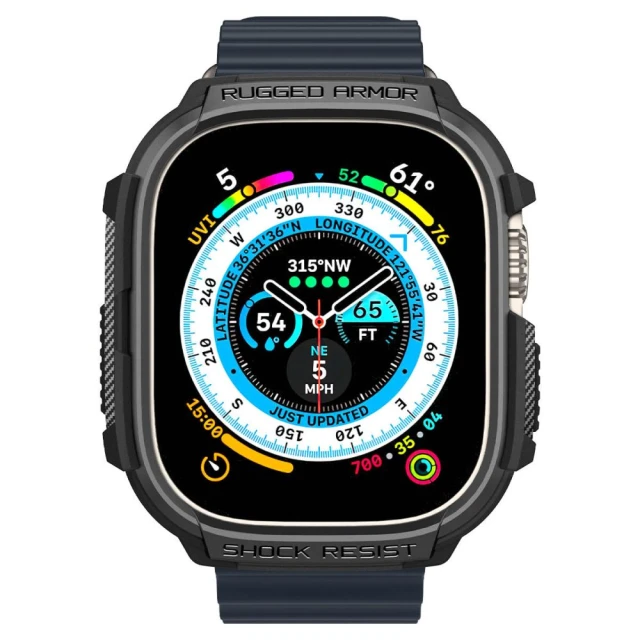 Чохол Spigen Rugged Armor для Apple Watch Ultra 49 mm Matte Black (ACS05456)