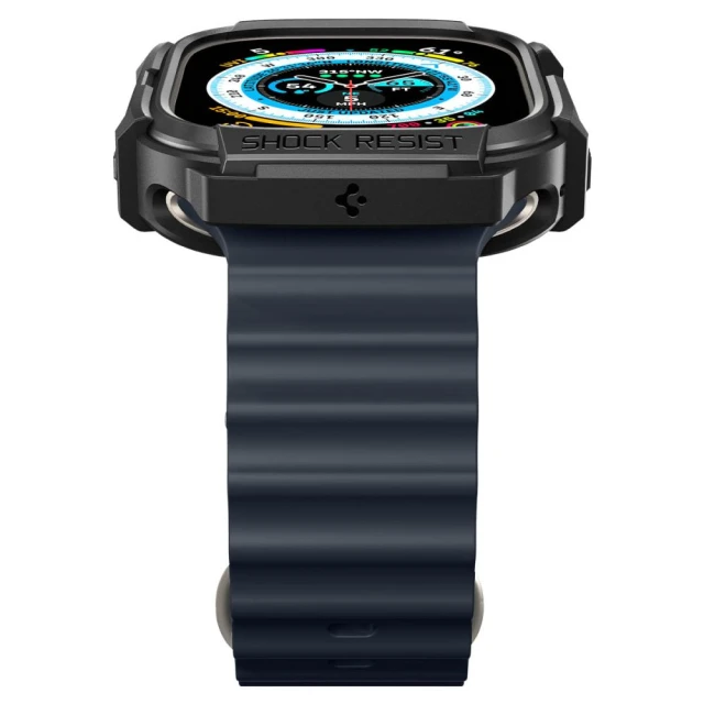Чохол Spigen Rugged Armor для Apple Watch Ultra 49 mm Matte Black (ACS05456)
