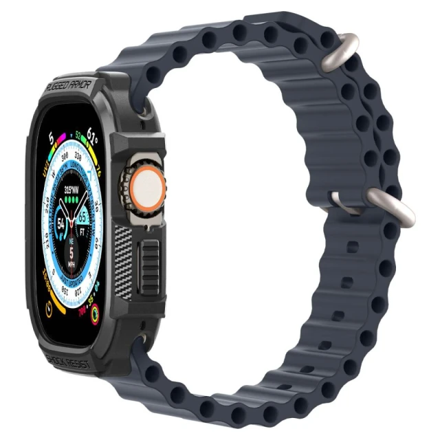 Чохол Spigen Rugged Armor для Apple Watch Ultra 49 mm Matte Black (ACS05456)