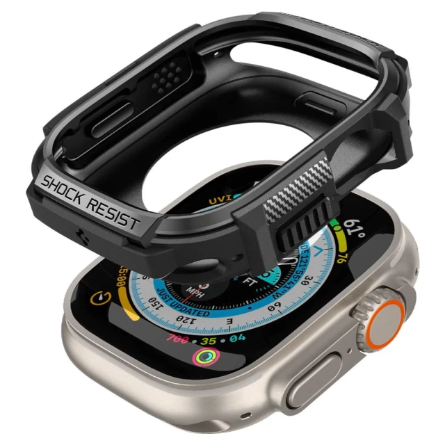 Чохол Spigen Rugged Armor для Apple Watch Ultra 49 mm Matte Black (ACS05456)