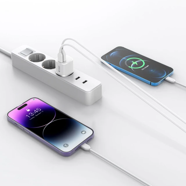Сетевое зарядное устройство Tech-Protect Mini 20W USB-C | USB-A Black (9490713927373)