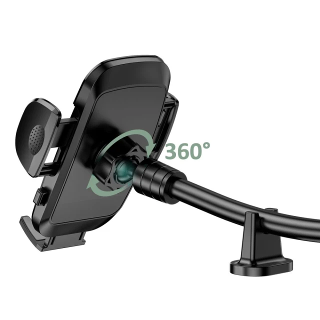 Автотримач Tech-Protect V3 Universal Long Arm Windshield & Dashboard Car Mount Black (9490713928219)