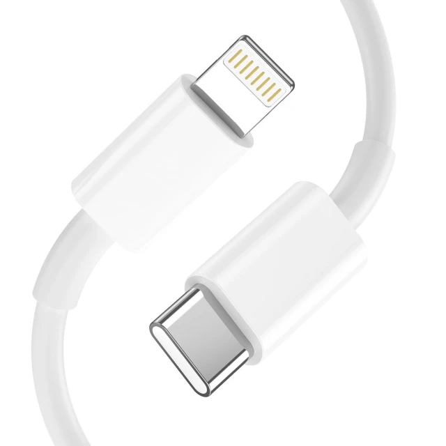 Мережевий зарядний пристрій Tech-Protect 20W USB-C | USB-A with USB-C to Lightning Cable 1m White (9490713929124)
