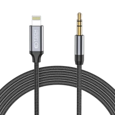 Кабель Tech-Protect Ultraboost Lightning to AUX Mini Jack 3.5mm 1m Black (9490713929087)