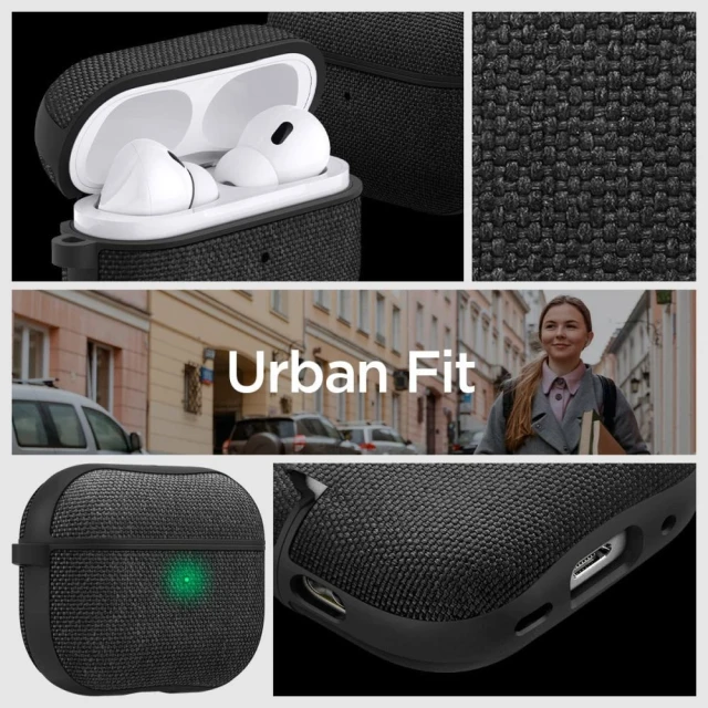Чохол для навушників Spigen Urban Fit для AirPods Pro 1 | 2 Black (ACS05483)