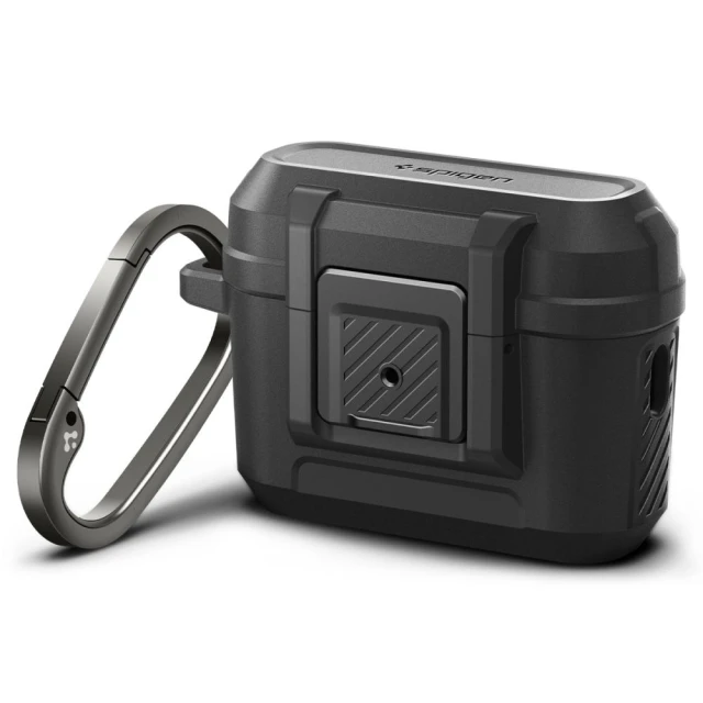 Чохол для навушників Spigen Lock Fit для AirPods Pro 1 | 2 Matte Black (ACS05485)