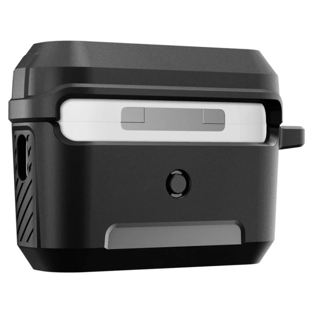 Чохол для навушників Spigen Lock Fit для AirPods Pro 1 | 2 Matte Black (ACS05485)