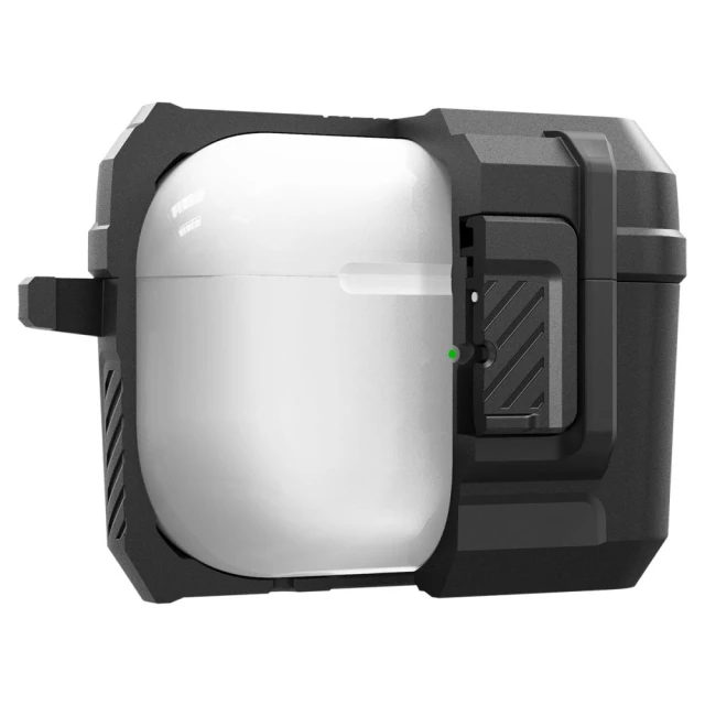 Чохол для навушників Spigen Lock Fit для AirPods Pro 1 | 2 Matte Black (ACS05485)
