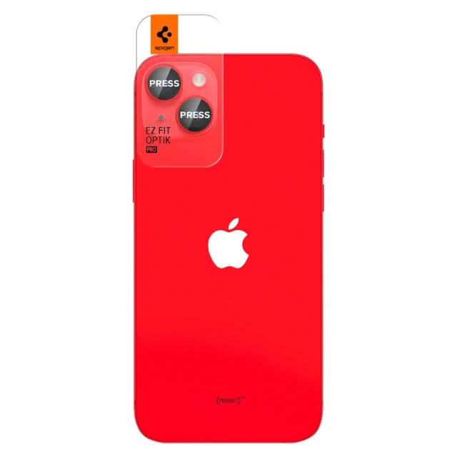 Захисне скло Spigen для камери iPhone 14 | 14 Plus Optik.tR Camera Protector (2 pack) Red (AGL05605)