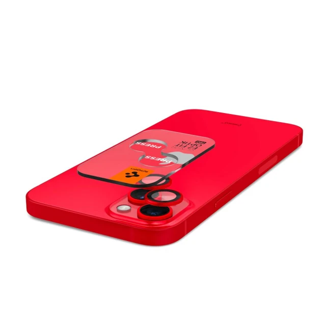Захисне скло Spigen для камери iPhone 14 | 14 Plus Optik.tR Camera Protector (2 pack) Red (AGL05605)