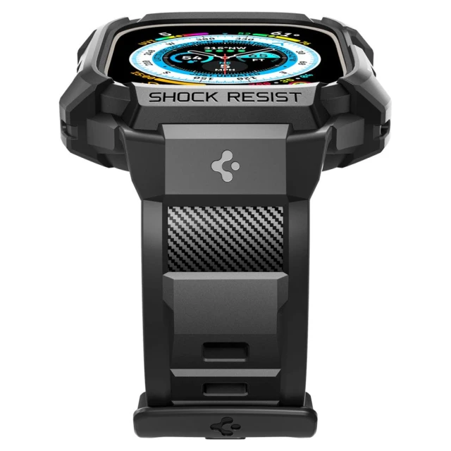 Чохол-ремінець Spigen Rugged Armor Pro Band для Apple Watch Ultra 49 mm Black (ACS05460)