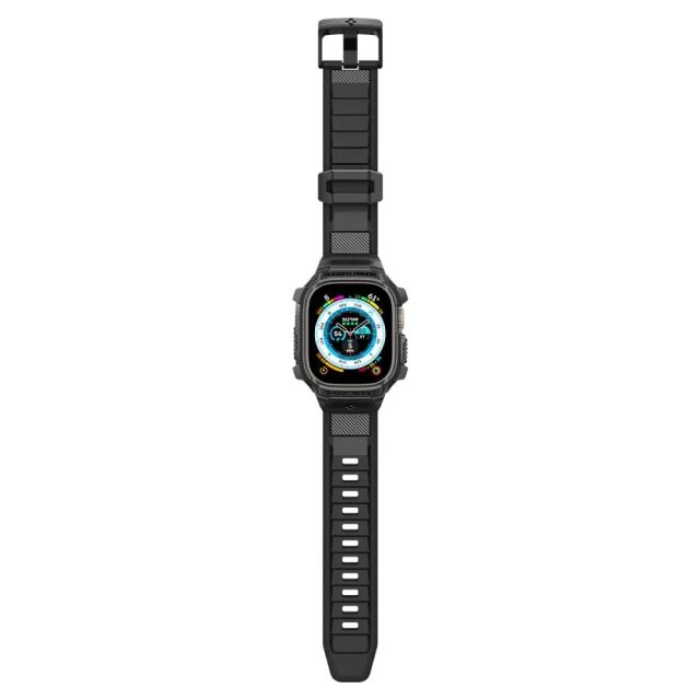 Чохол-ремінець Spigen Rugged Armor Pro Band для Apple Watch Ultra 49 mm Black (ACS05460)