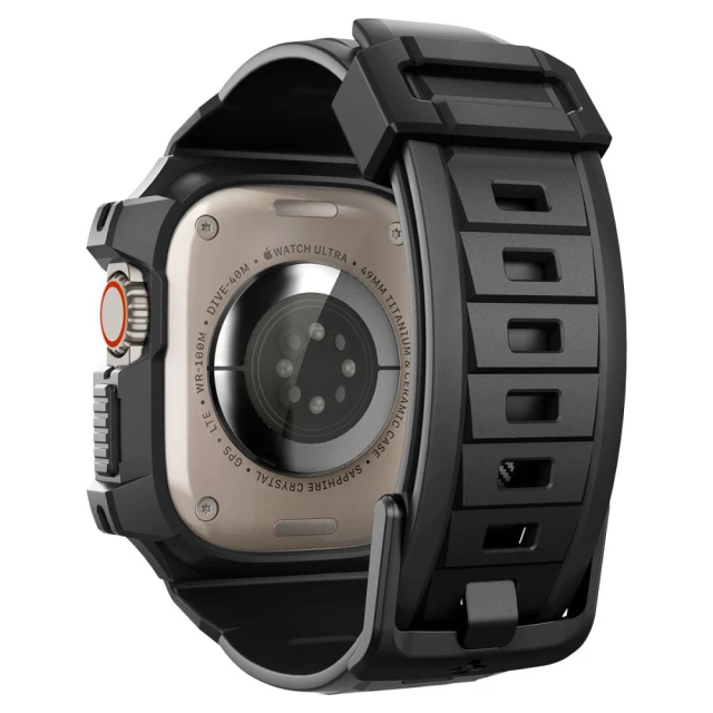 Чохол-ремінець Spigen Rugged Armor Pro Band для Apple Watch Ultra 49 mm Black (ACS05460)