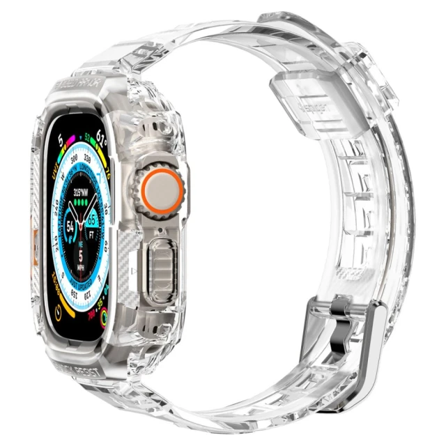 Чохол-ремінець Spigen Rugged Armor Pro Band для Apple Watch Ultra 49 mm Crystal Clear (ACS05461)