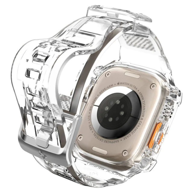 Чохол-ремінець Spigen Rugged Armor Pro Band для Apple Watch Ultra 49 mm Crystal Clear (ACS05461)