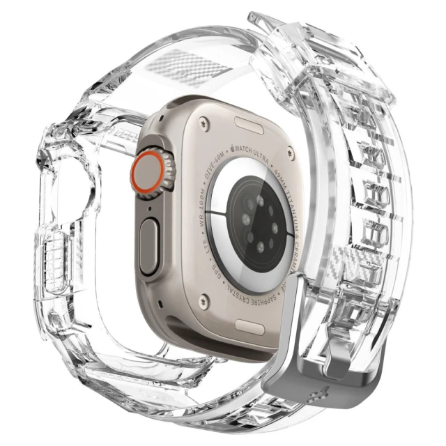 Чохол-ремінець Spigen Rugged Armor Pro Band для Apple Watch Ultra 49 mm Crystal Clear (ACS05461)