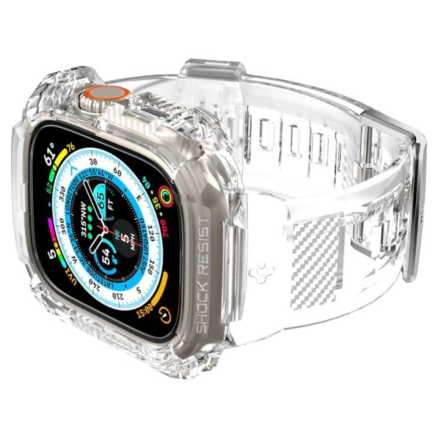 Чохол-ремінець Spigen Rugged Armor Pro Band для Apple Watch Ultra 49 mm Crystal Clear (ACS05461)