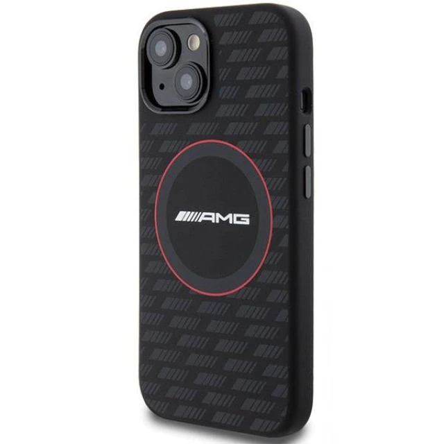 Чохол Mercedes для iPhone 15 Leather Debossed Lines Black (AMHCP15SGSEBK)