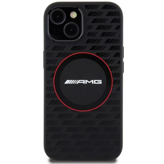 Чохол Mercedes для iPhone 15 Leather Debossed Lines Black (AMHCP15SGSEBK)
