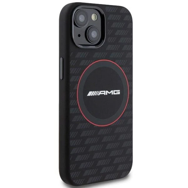 Чохол Mercedes для iPhone 15 Leather Debossed Lines Black (AMHCP15SGSEBK)