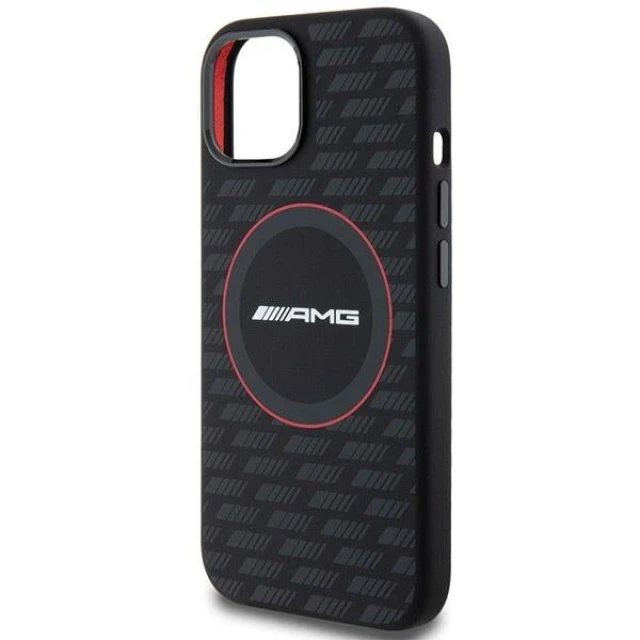 Чохол Mercedes для iPhone 15 Leather Debossed Lines Black (AMHCP15SGSEBK)