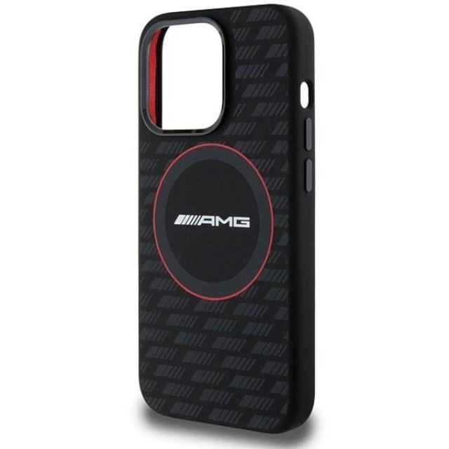 Чехол Mercedes для iPhone 15 Pro Max Leather Debossed Lines Black (AMHCP15XGSEBK)