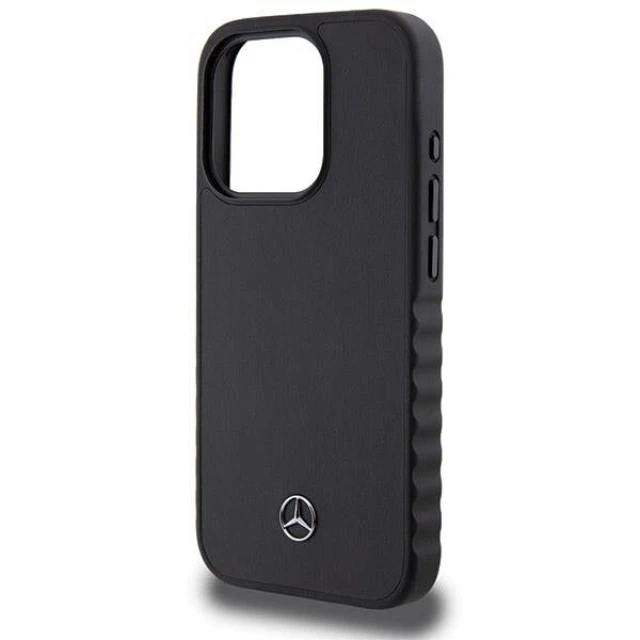 Чохол Mercedes Smooth Leather для iPhone 15 Pro Black with MagSafe (MEHMP15L23RCMK)