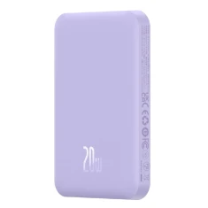 Портативное зарядное устройство Baseus Magnetic Mini 20W | 7.5W 5000mAh Purple with USB-C to USB-C Cable with MagSafe (P10022107513-00)