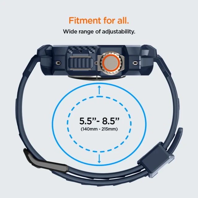 Чехол-ремешок Spigen Rugged Armor Pro для Apple Watch Ultra 49 mm Navy Blue (ACS07389)