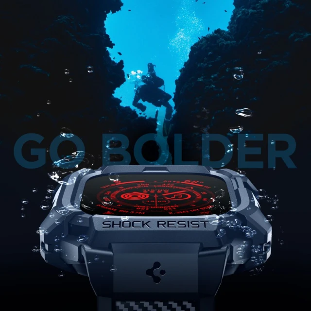 Чехол-ремешок Spigen Rugged Armor Pro для Apple Watch Ultra 49 mm Navy Blue (ACS07389)