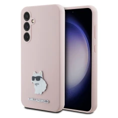 Чохол Karl Lagerfeld Silicone Choupette Metal Pin для Samsung Galaxy S23 FE (S711) Pink (KLHCS23FESMHCNPP)