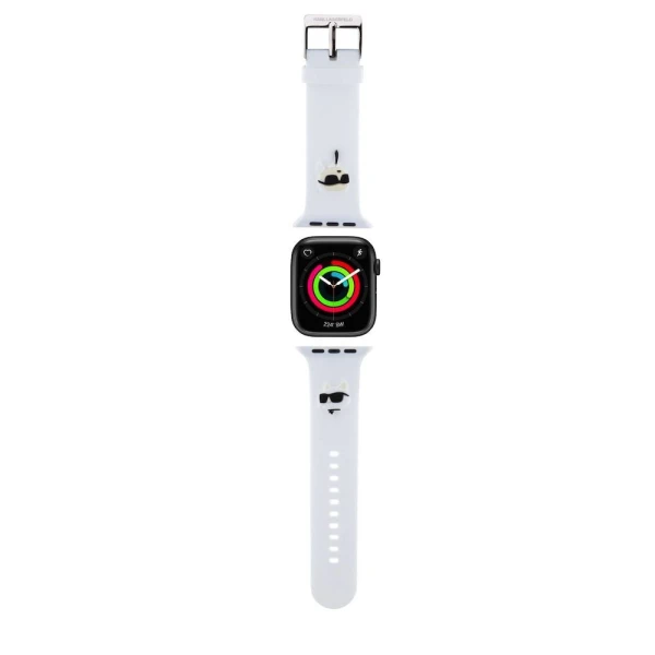 Ремінець Karl Lagerfeld 3D Rubber Karl & Choupette Heads для Apple Watch 42 (10 series) | 41 | 40 | 38 mm White (KLAWMSLKCNH)
