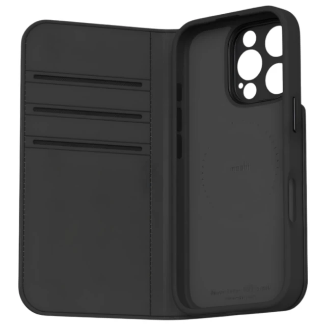 Чохол-книжка Moshi Overture для iPhone 16 Pro Max Charcoal Black with MagSafe (99MO241212)